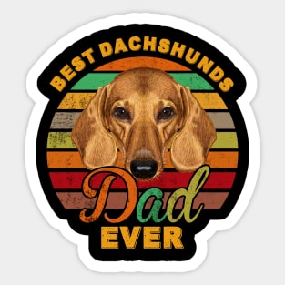 Best Dachshunds Dad Ever Sticker